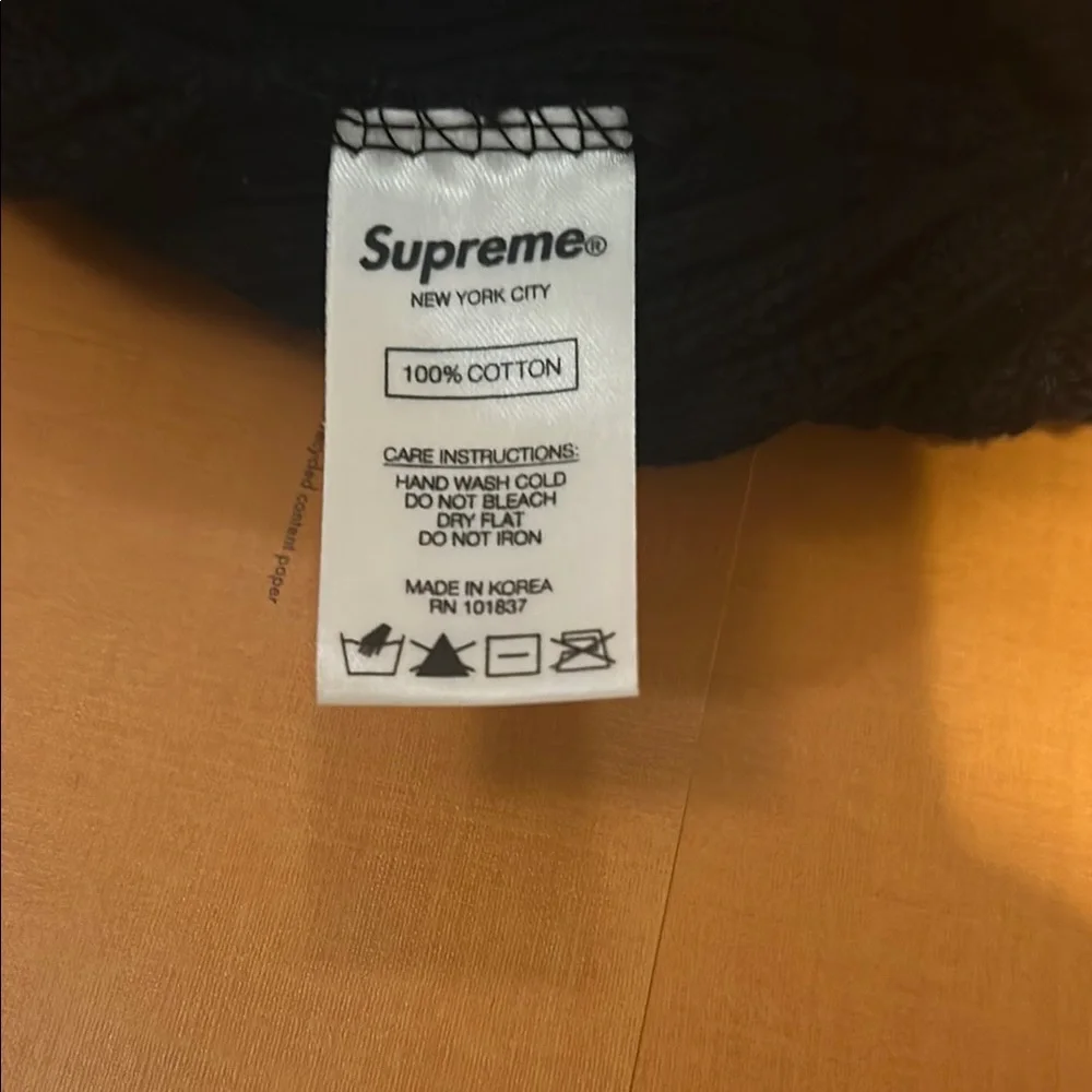 Supreme Overdyed Black Beanie - Picture 3 of 6